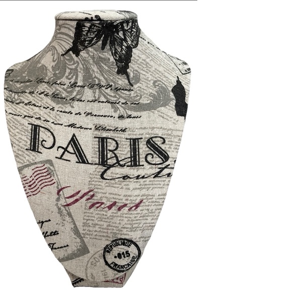 Chic PARIS Themed NECKLACE Display STAND Bust Mannequin - Picture 8 of 8